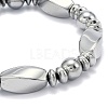 Fashion Non-magnetic Synthetic Hematite Stretchy Bracelets X-BJEW-K001-03A-2