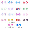 450Pcs 18 Colors Gradient Color Transparent Crackle Acrylic Beads MACR-CJ0001-15-2