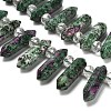 Natural Ruby in Zoisite Double Terminated Point Beads Strands G-H069-A08-01-3