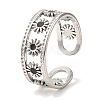 304 Stainless Steel Enamel Open Cuff Rings for Women RJEW-F166-17P-01-1