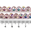 Transparent Electroplate Glass Beads Strands EGLA-N002-34C-C18-4