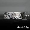 Sculptured Vine Pattern Brass Finger Rings for Women FS-WGD177A-03-5