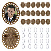 20Pcs Vintage Alloy Brooch Cabochon Bezel Settings FIND-ME0004-31-1