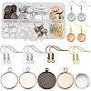DIY Blank Dome 304 Stainless Steel Dangle Earrings Making Kit DIY-SC0024-39-1