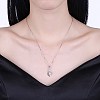 Trendy 925 Sterling Silver Pendant Necklaces NJEW-BB22387-2