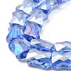 AB Color Plated Transparent Glass Beads Strands EGLA-P051-06A-A11-4