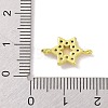 Real 18K Gold Plated Brass Micro Pave Cubic Zirconia Connector Charms KK-L209-047G-02-3