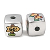 Printed Opaque Acrylic Beads AC-CBAD204-01-2