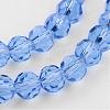 Transparent Glass Bead Strands GLAA-G013-8mm-25-3