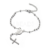 304 Stainless Steel Charm Bracelets BJEW-P234-01-1