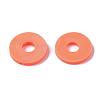 Flat Round Eco-Friendly Handmade Polymer Clay Beads CLAY-R067-10mm-12-6