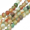 Natural Peacock Agate Beads Strands G-D0005-25-6mm-1
