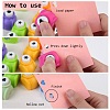 Random Single Color or Random Mixed Color Mini Plastic Craft Paper Punch Sets for Scrapbooking & Paper Crafts AJEW-L051-17-4