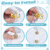 8Pcs Brass Rhinestone Cufflinks KK-ME0003-84G-3