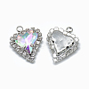Glass Rhinestone Pendants RGLA-T128-12x13-03P-1