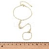 Brass Micro Pave Cubic Zirconia Mittens Bracelets BJEW-C156-01G-03-5