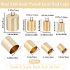 Beebeecraft 64Pcs 4 Size Brass Cord Ends KK-BBC0010-94-2