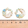 Rack Plating Alloy Enamel Pendants X-ENAM-N056-372KCG-02-3