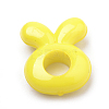 Opaque Solid Color Bunny Acrylic Beads SACR-Q190-25H-1