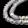 Electroplate Transparent Glass Beads Strands GLAA-C029-03A-5