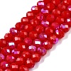Electroplate Opaque Solid Color Glass Beads Strands LS-EGLA-A044-P4mm-L15-1