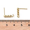 Brass Micro Pave Cubic Zirconia Studs Earring Findings KK-K364-08G-3