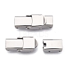 Tarnish Resistant Smooth Surface 201 Stainless Steel Watch Band Clasps STAS-R063-64-1