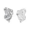 Brass Twist Stud Earring Findings KK-N232-449P-1