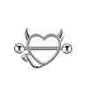 304 Stainless Steel Rhinestone Nipple Rings WGC7CE7-17-1