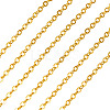 Brass Coated Iron Flat Cable Chains CH-TAC0007-02G-3