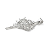 Brass Micro Pave Cubic Zirconia Pendants KK-P330-01C-P-2