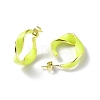Enamel Twist Stud Earrings EJEW-P214-03G-04-2