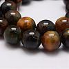 Natural Yellow Blue Tiger Eye(Dyed & Heated) Bead Strands G-P230-07-6mm-3