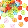 Flat Round Transparent Acrylic Beads MACR-R546-26-1