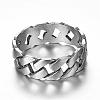 316 Surgical Stainless Steel Rings RJEW-P116-05-17mm-1