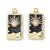 Rack Plating Brass Micro Pave Clear Cubic Zirconia Pendants X-KK-D073-24G-01-1