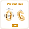 2Pcs 925 Sterling Silver Spring Gate Rings STER-PH0002-88G-2