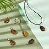 Unicraftale 16Pcs Natural Tiger Eye Pendants G-UN0001-05-5