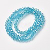 Electroplate Transparent Glass Beads Strands EGLA-A034-T6mm-T09-2
