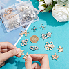 24 Sets 6 Style Alloy Snap Lock Clasps FIND-PH0005-36-6