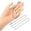 5Pcs 304 Stainless Steel Round Twist Rope Chain Necklaces Set for Men Women NJEW-YW0001-07-5