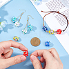 10Pcs 5 Colors Handmade Lampwork Beads LAMP-FI0001-01-5