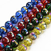 Electroplate Transparent Glass Beads Strands EGLA-N006-031-A-1