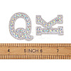 Alphabet Resin Rhinestone Patches DIY-TAC0005-45D-7