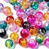 Transparent Crackle Baking Paint Glass Beads DGLA-N033-10-1
