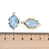 Dyed Natural Jade Faceted Leaf Pendants G-I375-04G-17-3
