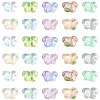 300Pcs 10 Colors Spray Painted Transparent Acrylic Beads OACR-FS0002-62-3