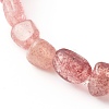 Natural Strawberry Quartz Beaded Stretch Bracelets for Kids BJEW-JB06250-06-5