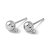 Brass Ball Post Ear Studs EC254-1