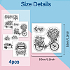 4Pcs 4 Styles PVC Stamp DIY-WH0487-0066-8